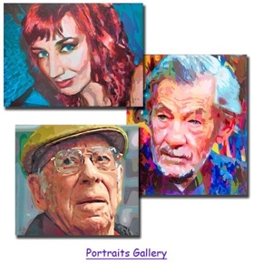 Portraits Gallery of Abstract Realism Art in Acrylic on Canvas Paintings by San Francisco Atlanta Artist Donald Rizzo