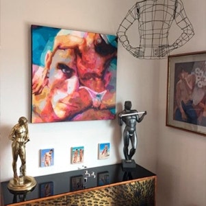 hot2touch82 painting installed in a collectors home